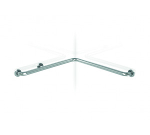 Wall to wall 700x700 grab bar stainless steel brushed